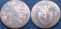 Német 1 kreuzer   1842  Ag ezüst