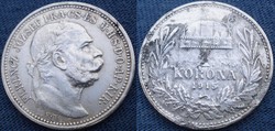 Ferenc József  1 korona  1915  Ag ezüst