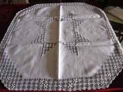 Art Nouveau dream beautiful meticulous handmade silk linen tablecloth centerpiece valuable Hungarian handicraft