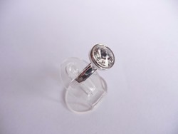 Ezüst button gyűrű 