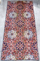 Perzsa szőnyeg mintás selyem mokett terítő , faliszőnyeg 234 x 108 cm