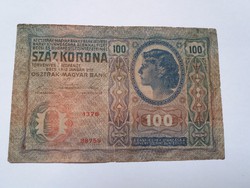 100 korona 1912-es kiadású bankjegy !!