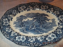 Nagyon szép angol jelenetes tányér  kék