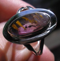 925 ezüst gyűrű, 19,4/60,9 mm super seven 7 drágakővel
