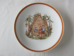 Jancsi és Juliska mese tányér német Kahla porcelán gyerek tányér