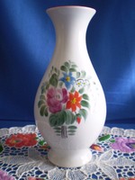 Különleges festésű Kalocsai porcelán váza 19 cm magas