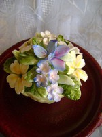 Royal Dalton porcelán virágcsokor kaspóban