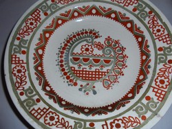Érdekes hollóházi porcelán fali tányért fellelt állapotban