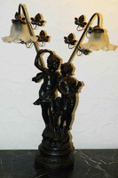 Barok bronz 80cm asztali vagy állólámpa