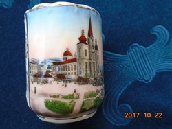 Antik-bidermaier-Maria Cell-zarándokhely-emlék csésze