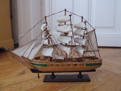 Bretagne-i vitorlás halászhajó makett modell