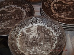 Csodás angol jelenetes tányér sorozat   18 darab