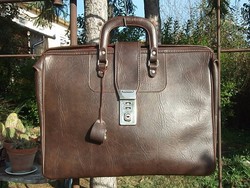 Large classic men's briefcase-briefcase file bag-lawyer bag also as a gift