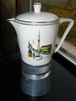 retro Eger kotyogó kávéfőző porcelán kiöntős 