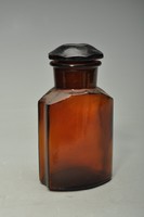 Antik üveg dugós üveg palack - patika gyógyszertári gyógyszeres 300 ml-es