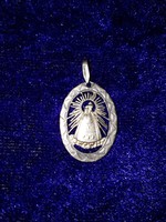 Antik ezüst Szűz Mária medál