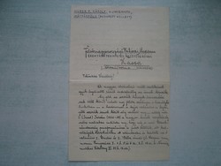 Nuber F. Károly numizmata levele.1913.