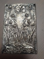 Antik ezüst szecessziós kép