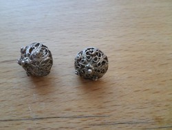 2 db antik német filigrán ezüst gomb