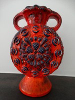 Vintage German ceramic vase from the Dümler&Beiden studio, "Saturn" decor