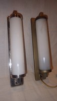 Art Deco tejüveg cső búrás fali lámpa pár