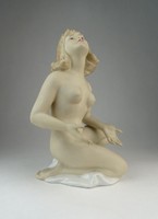 0O786 Hibátlan Wallendorf porcelán női akt 22.5 cm
