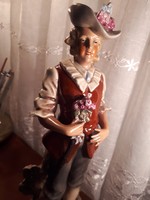 GDR Barokk Úri ember virággal 30cm