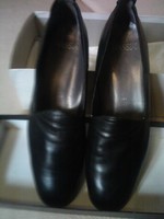 HASSIA tiszta bőr kényelmes fekete női cipő angol 7,5-es