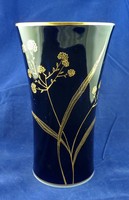 Porcelán váza fekete-arany