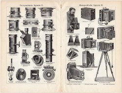 Fényképészet, fényképezőgép, egyszínű nyomat 1906, német nyelvű, eredeti, fénykép, fotó, kamera