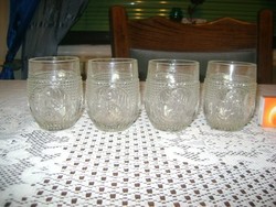 Retro törpés gyermek pohár - négy darab