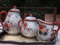 Antik kínai kézi festésű teázó-kávézó készlet