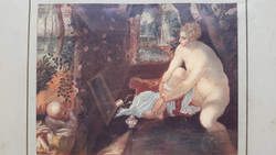 Tintoretto: susanna and die beiden alten zsuzsánna and the elders, the size of the print
