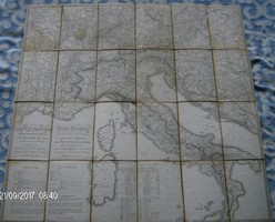 Antik katonai postai térkép 1820.