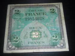 1944-es II. világháborús FRANCIA  papírpénz eladó.Ingyen posta.