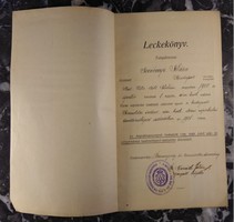 Leckekönyv - 1918 - Angolkisasszonyok - Szövényi Klára - Pest-Pilis-Solt Kiskun megyében