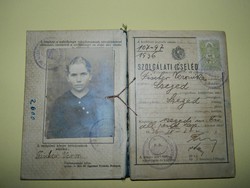 1936 Szeged Fischer Veronika Szolgálati Cselédkönyv