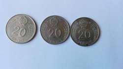 20.-Ft-os 1983,1984,1986,1989 évi /Dózsa/   