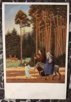 Boldog új évet kívánó képeslap - Horthy Miklós bélyeg - 1930