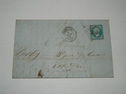1863 Napóleon 20 centes, levél