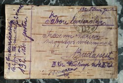 I. Világháború - fakéregre írt - tábori posta - 1916 - levelezőlap