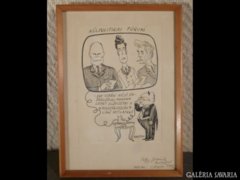 1777 T3 Tibor Kaján's Caricature of József Pálfy