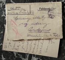 I. Világháború - Védőállás, 1917. Augusztus 19. - tábori posta - 4 levél van benne