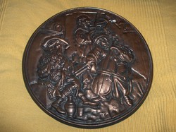 2 db pompás, nagyméretű bronz dombormű (relief)