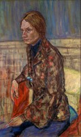 Bánovszky Miklós  ( 1895-1995 ) " Fiatal lány portréja" 