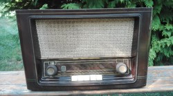 Saba-Mainau csöves, működő rádió, mindenféle dokumentációval