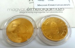 50 forint Aranyozott 2004 EU csatlakozás emlékére Ritka!