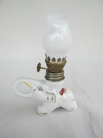 Mini petróleumlámpa porcelán elefánt alj