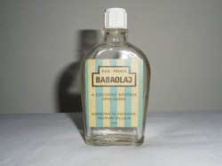 Retro Kék-Fehér BABAOLAJ üveg palack - KHV Kozmetikai és Háztartásvegyipari Vállalat - 1970-es évek