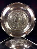 Ezüst címeres fali tányér 925-ös Peru, Nincs Minimálár!!!